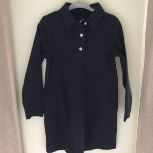 Primary Navy Long Sleeved Collar Dress